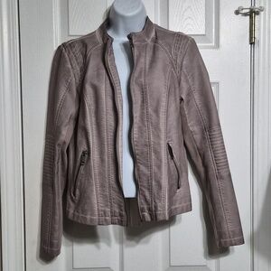 Maurices Leather Jacket Dusty Pink Size Medium